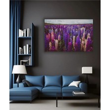 Çiçek Temalı Dekoratif Cam Tablo