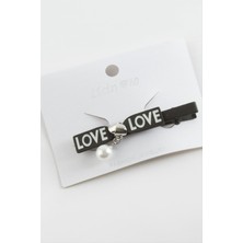 Renklime Love Yazılı Inci Pens Toka