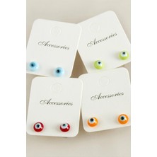 Renklime Nazar Cam Küpe