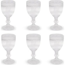 Skygo 6’lı Cam Kahve Yanı Su Bardağı – Şık ve Zarif Tasarım, 10 cm Yükseklik