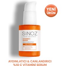 Sinoz Aydınlatıcı Canlandırıcı %10 C Vitamini Yüz Serumu 30 ml