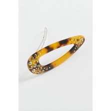 Renklime Oval Taşlı Klipsli Toka