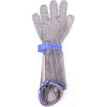 Epinox Çelik Eldiven Uzun 19 cm Mavi (M) (EL-19M)