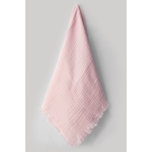 Cevval %100 Pamuk Kenarları Püsküllü 4 Kat 230 Gram 115 X100 cm Çok Amaçlı Müslin Bebek Battaniyesi