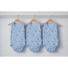 Kiddy Boo %100 Pamuklu 3 Lü Kampanyalı 6-9 ,18-24 Ay Arası Kız Erkek Zıbın Çıtçıtlı Body
