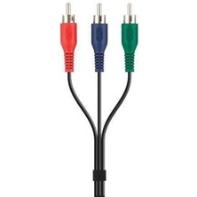 Skygo BLK-F3Y080BF2M 3xrca,m/m Metal Kablo, 2m, Siyah