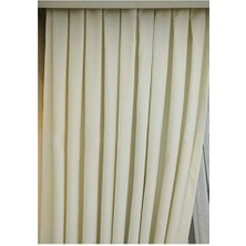 Skygo Ekru Düz Renk Fon Perde, Pilesiz Düz Dikim, Tek Kanat 70 x 270 cm