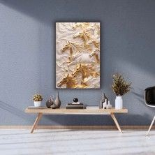 Gold Temalı Dekoratif Cam Tablo