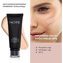 Skygo Note Luminous Moisturizing 02 Natural Beige Nemlendirici Etkili Spf 15 Kapatıcı Fondöten