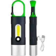 Skygo USB Type-C Şarjlı LED Anahtarlık Fener | 3W + Cob Işık, 400 Lümen, Karabinalı, Mini Torch Light, Taşınabilir Şarj Edilebilir El Feneri | Kamp, Acil Durum, Kullanım Için