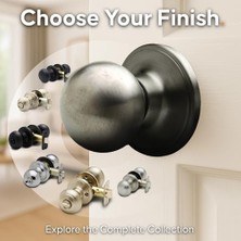 Skygo BK2020AN Bilyalı Kapı Düğmesi, Geçiş Fonksiyonu, 1 Paket, Antik Nikel