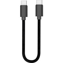 Skygo 20CM Type-C To Type-C Kablo 60W 20V 3A Şarj Kablo USB C Örgü Pd Şarj Kablosu Tip C To Tip C FT-UCA100S