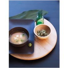 Skygo Bambu Servis Kasesi Ölçü 12 cm Bambu Çerezlik Kase