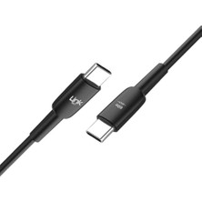 Skygo K604 Safe Type-C - Type-C 60W Hızlı Şarj Kablosu 1mt Siyah