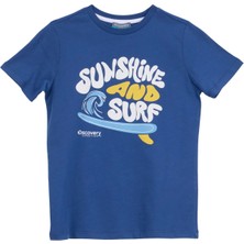 Discovery Expedition Baskılı Indigo Erkek Çocuk T-Shirt D6SB-TST3021