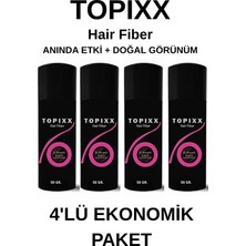 Topixx Hair Fiber 4 Lü Set 50 Gr. Saç Tozu Topik ,saç Kapatıcı Toz