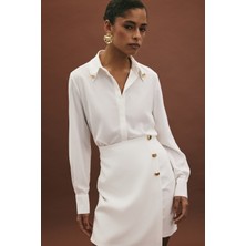 Sateen Lucy Gömlek - Ekru