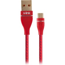 Skygo Swapp SW-C540 1m 3A Micro USB Kırmızı Şarj Kablosu