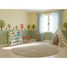 Crealisol Montimini: 4 Katlı Montessori Çocuk Kitaplığı - Geniş Kütüphane ve Oyuncak Düzenleyici Ünite