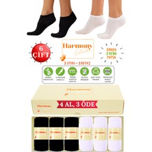 Harmony Collection Bambu Erkek Siyah Patik Dikişsiz 6 Çift Kutulu Yumuşak Dokulu Premium Çorap
