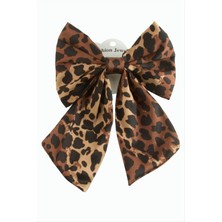 Renklime Leopar Desenli Fiyong Otomatik Toka 14 cm