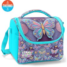 Coral High Kids Pastel Renkli Kelebek  Desenli Thermo Beslenme Çantası 37106