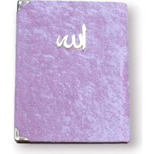 Medrese Kitabevi Çanta Boy Kadife Kapaklı Yasin Kitabı Süngerli 128 Sayfa Bebe Pembe Renk