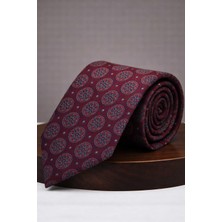 Kravatkolik Bordo Motif Kravat