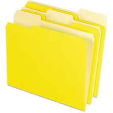 Skygo Iki Renkli Dosya Klasörü, Mektup Boyutu, Sarı, 1/3 Kesim, Kutu Başına 100 Adet (152 1/3 Sarı)