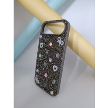 Iphone 17 Air Kılıf Taşlı Gül Desenli