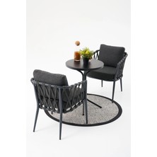 Divona Home Rapunzel Bistro Set ANTRASİT