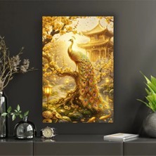 Gold Temalı Dekoratif Cam Tablo