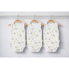 Kiddy Boo %100 Pamuklu 3 Lü Kampanyalı 6-9 ,18-24 Ay Arası Kız Erkek Zıbın Çıtçıtlı Body
