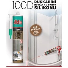 Skygo 100D Duşkabini, Mutfak ve Banyo Silikonu, ŞEFFAF,%100 Silikon, Hızlı Kuruyan, Küf Tutmaz, Su Geçirmez,sararma Yapmaz