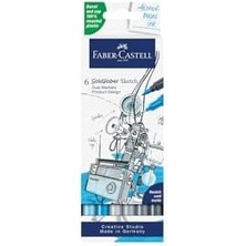 Skygo Gofa Ürün Tasarım Markör Seti, 6’lı, Çift Uçlu, 0.6 mm Uç, Kalıcı Mürekkep, Alkol Bazlı, Geri Dönüşümlü Gövde