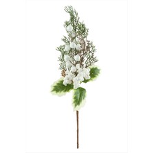 Renklime Ağaç Beyaz Kokina Yılbaşı Süsü 34 cm
