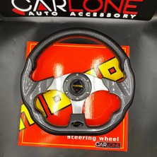 Carlone Momo Spor Direksiyon 32CM Karbon-Altı Kesikli Yarış Spor Direksiyonu