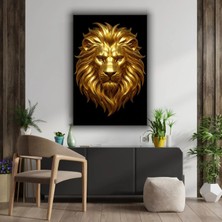 Gold Temalı Dekoratif Cam Tablo