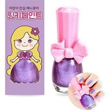 Skygo Pinky Cosmetic I'm Pinky Kids Nail Paint Shiny Purple Çocuklar Için Soyulabilir Oje