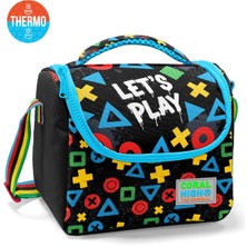 Coral High Kids Siyah Lets Play Desenli Thermo Beslenme Çantası 37114