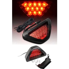 Otokap Universal F1 Arka Stop Fren Çakar Lambası Motorsiklet ve Araçlar Için Uygun Üçgen Çakar