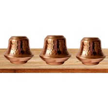 Feyza Design El Işçiliği Bakır Tuzluk 3'lü Set, Şık ve Doğal Tasarım