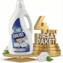 Safia Bitkisel Sıvı Çamaşır Makine Deterjanı Beyazlar 4x3 Lt