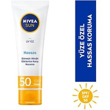 Skygo Nıvea Sun Spf 50 Hassas Yatıştıran Nemlendirici Güneş Yüz Kremi 50 Ml, Çok Yüksek Güneş Koruyucu,güneş Alerjisine Karşı Koruma,yağsız Cilt Hissi