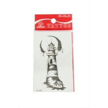 Renklime Deniz Feneri Tattoo Dövme Sticker