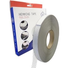 Skygo Modern Teknik Tekstil Perde Telası 1.5 cm x 50 M - Çift Taraflı Yapışkan Tela - Amerikan Tela - Dikiş Nakış Telası (Beyaz)