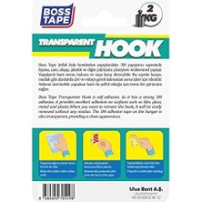 Skygo Şeffaf Yapışkanlı Ikili Küçük Boy Askı