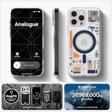 Skygo 16 Pro Max ile Uyumlu Ince Magsafe Kılıf Ultra Hybrid Sararma Karşıtı Duraclear Hava Kanalı Teknolojisi Askeri Sınıf Koruma Magfit Analogue Şeffaf Kapak - ACS08726