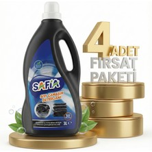 Safia Bitkisel Sıvı Çamaşır Makine Deterjanı Siyahlar 4x3 Lt