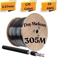 Arna Cat6 Kablo 305 Metre Çift Katman Koruma Dış Mekan Outdoor 0,57MM Ip Kamera ve Güvenlik Sistemleri